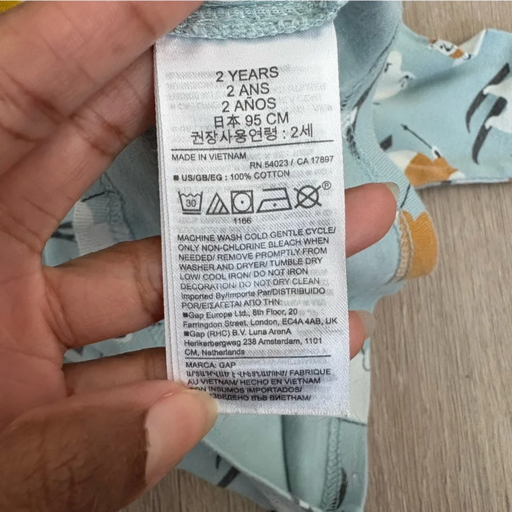 GAP Kids Toddlers Pajama Set Baby Blue Polar Bear Ski Print 100% Organic Cotton